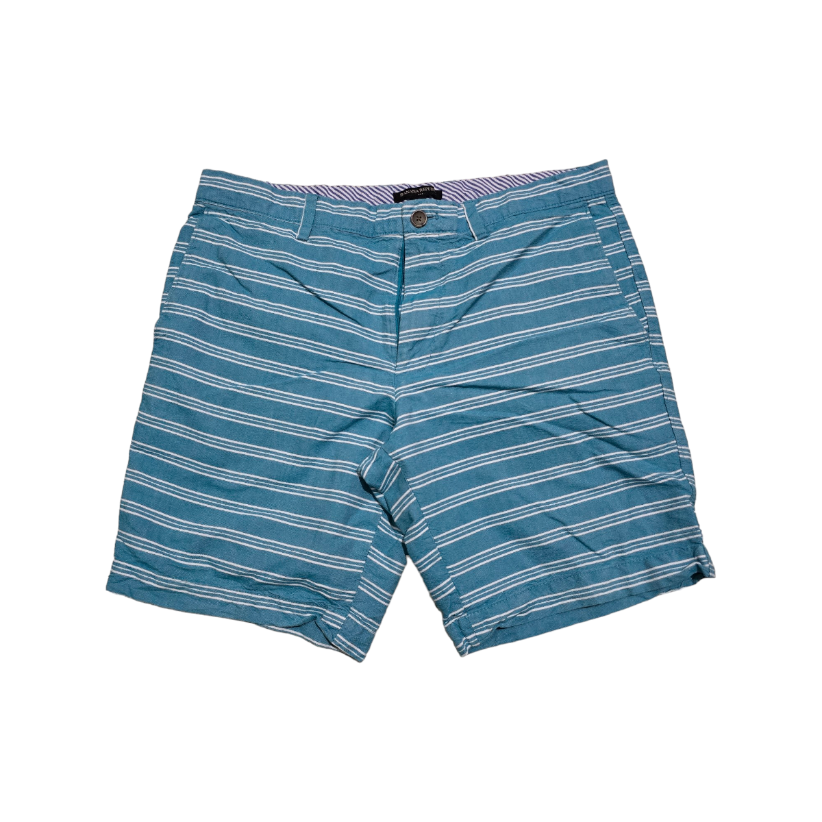 Bermuda Banana Republic Talla 34 Azul Lineas