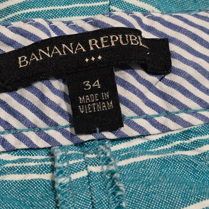 Bermuda Banana Republic Talla 34 Azul Lineas