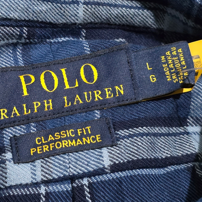 Camisa Ralph Lauren Performance Grande Azul Classic Fit