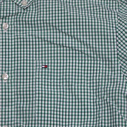 Camisa Tommy Hilfiger Chico S 80s Ply Cuadro Verde