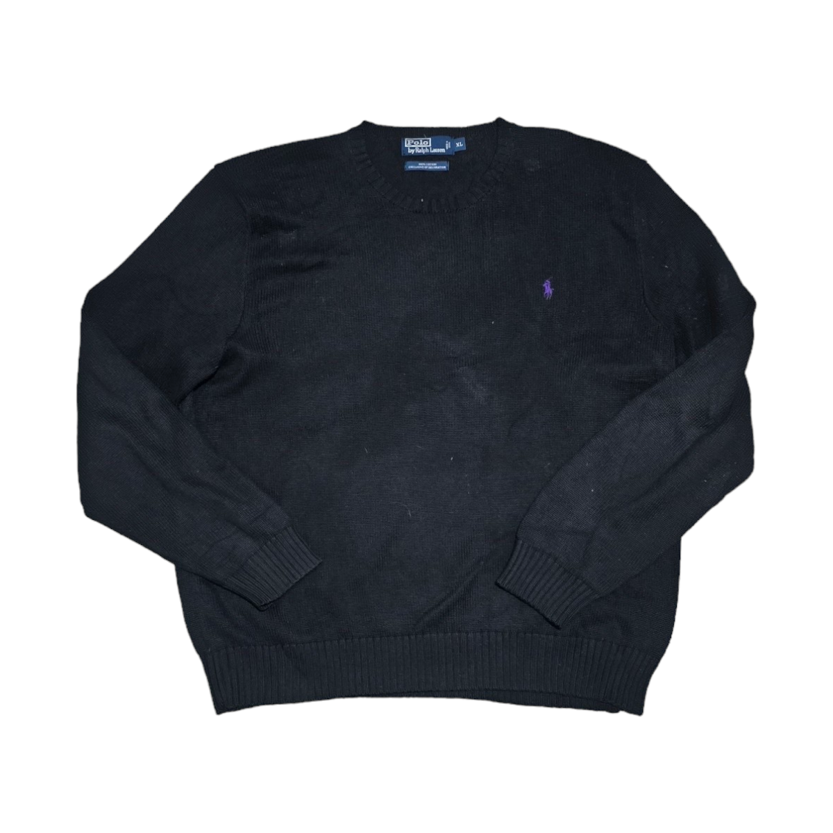 Sueter Ralph Lauren Xgrande Xl Negro Pony Morado