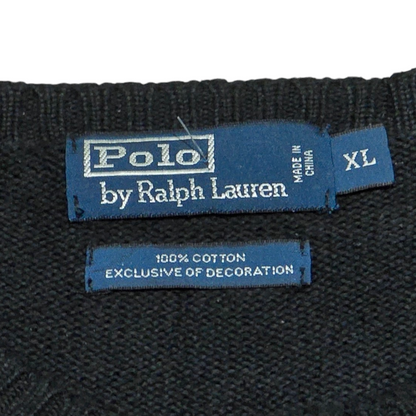 Sueter Ralph Lauren Xgrande Xl Negro Pony Morado