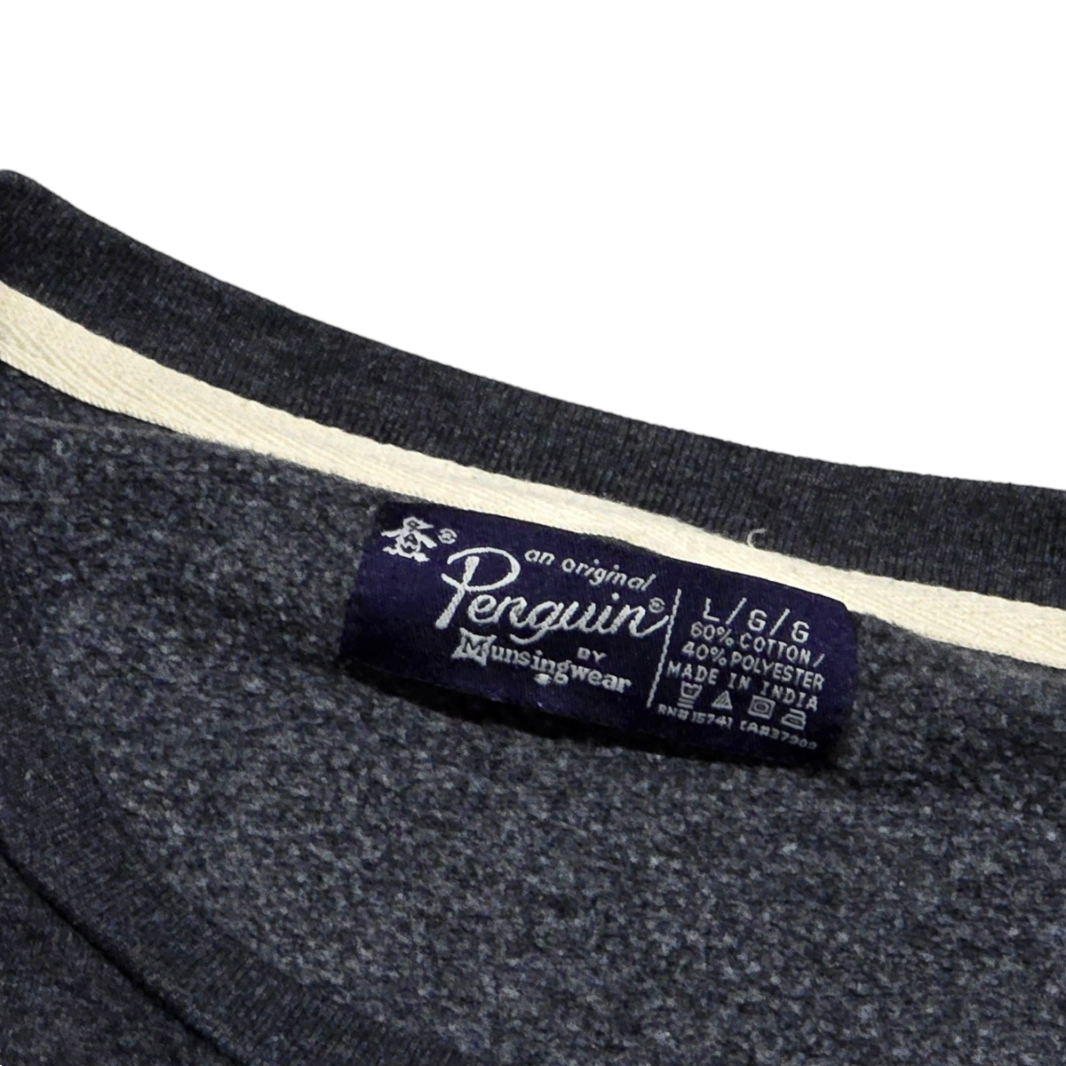 Sudadera Penguin Grande L Gris Oscuro