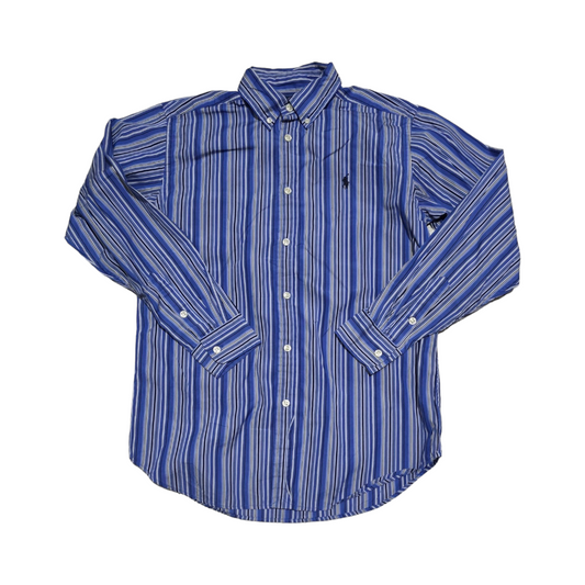 Camisa Ralph Lauren Adolescente L 14-16 Azul Lineas