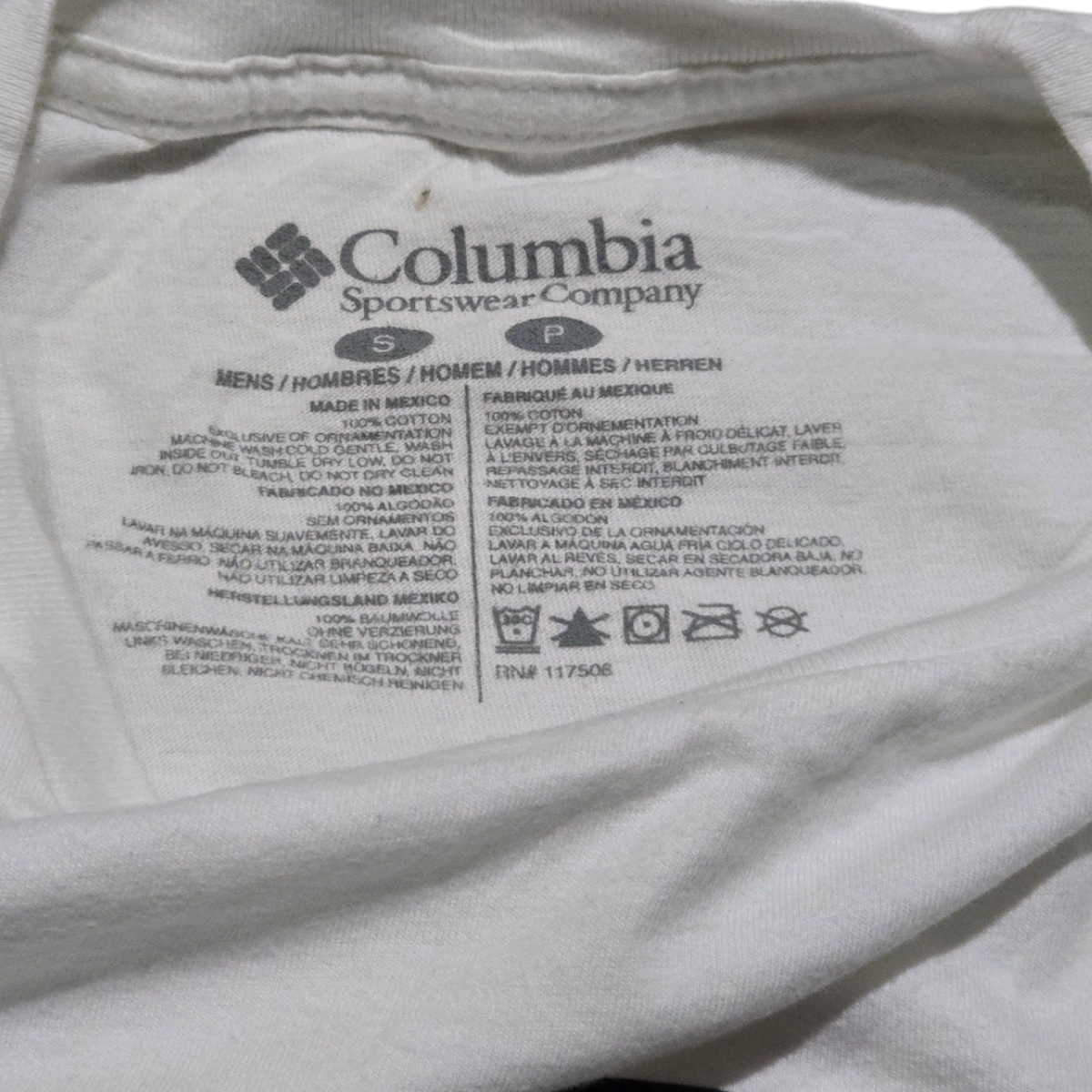 Playera Columbia Chico S Blanca Boston