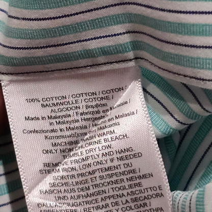 Camisa Brooks Brothers Grande 16 1/2 35 Regent Verde Lineas