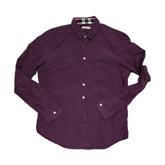 Camisa Burberry Brit Grande L Cuadro Vino Deslavado