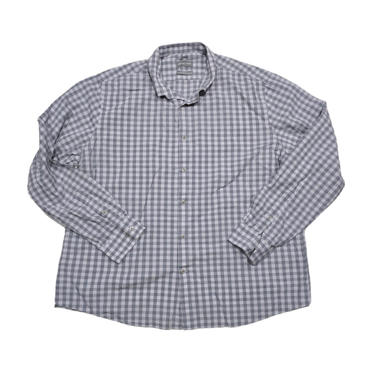 Camisa Michael Kors Xgrande Slimfit Gris Cuadros
