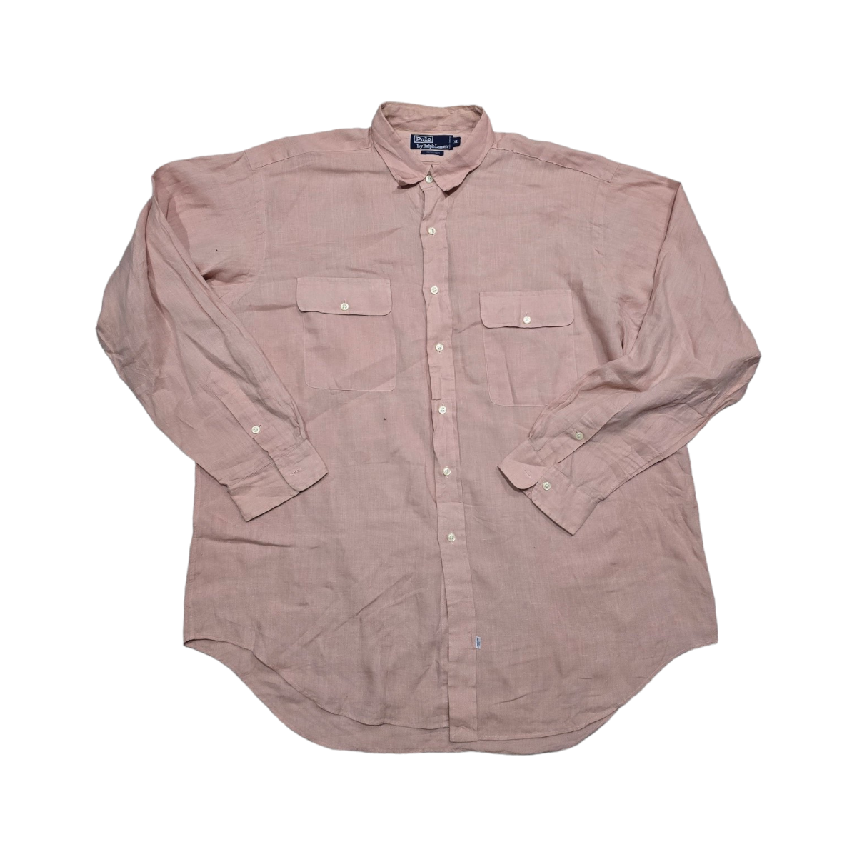 Camisa Ralph Lauren Xgrande Xl Lino Melon