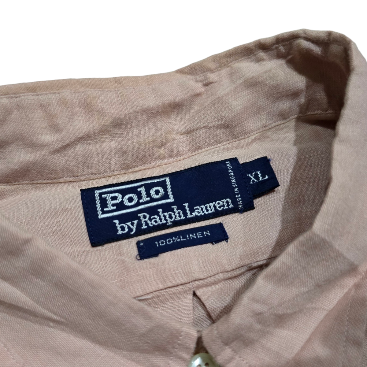 Camisa Ralph Lauren Xgrande Xl Lino Melon