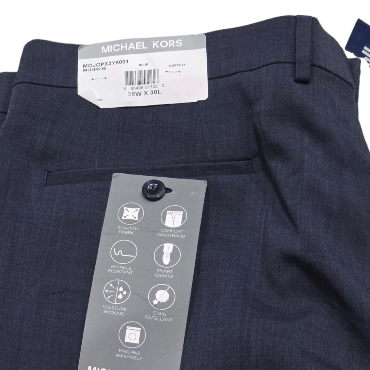 Pantalon Michael Kors 38x30 Slimfit Azul