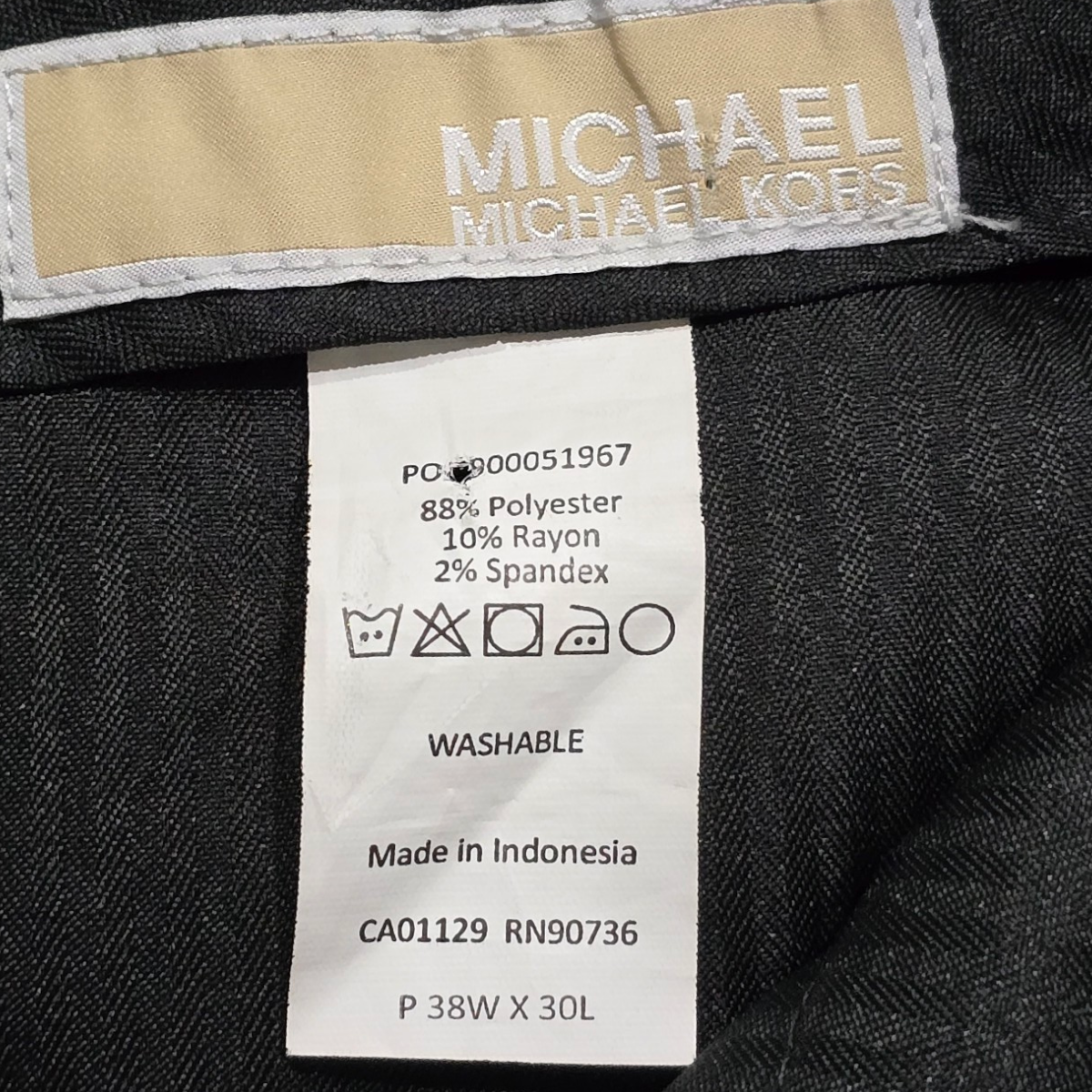 Pantalon Michael Kors 38x30 Azul Recto