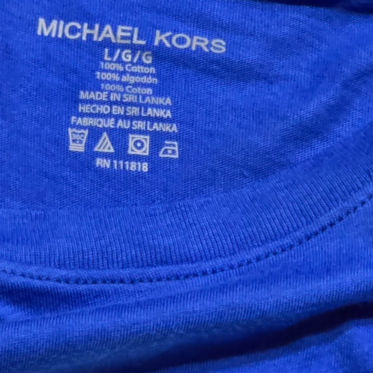 Playera Michael Kors Grande L Azul