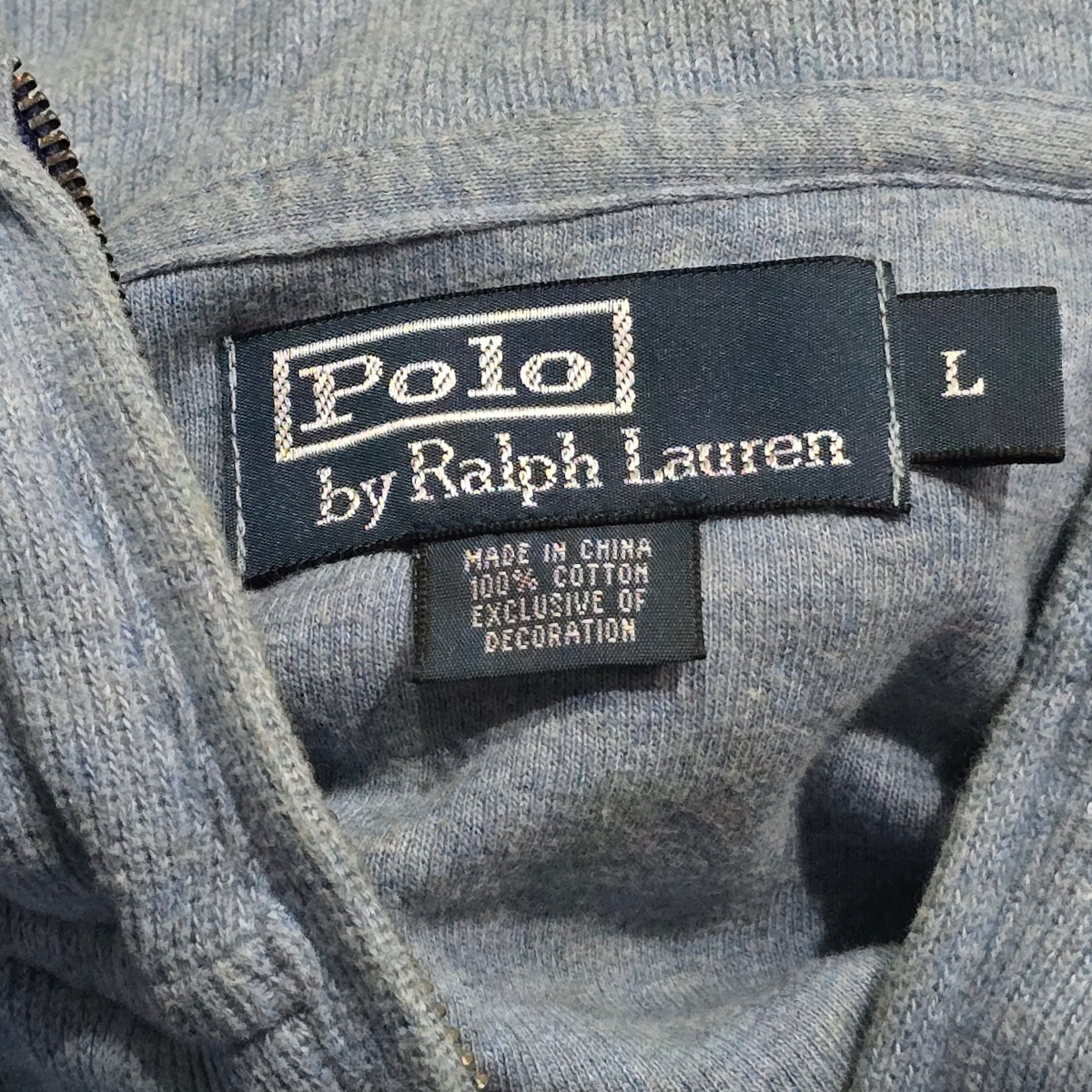 Sueter Ralph Lauren Grande L Azul Pony Azul Cuello Alto