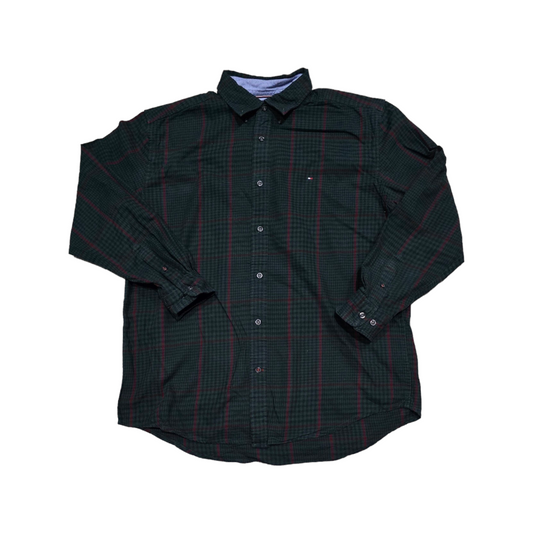 Camisa Tommy Hilfiger Xgrande Xl Verde Cuadros