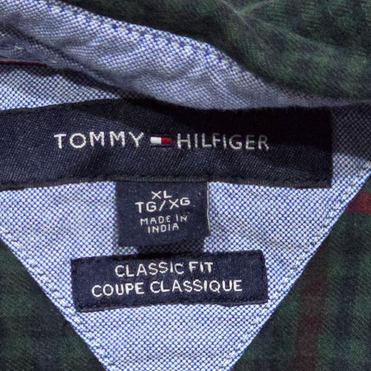 Camisa Tommy Hilfiger Xgrande Xl Verde Cuadros