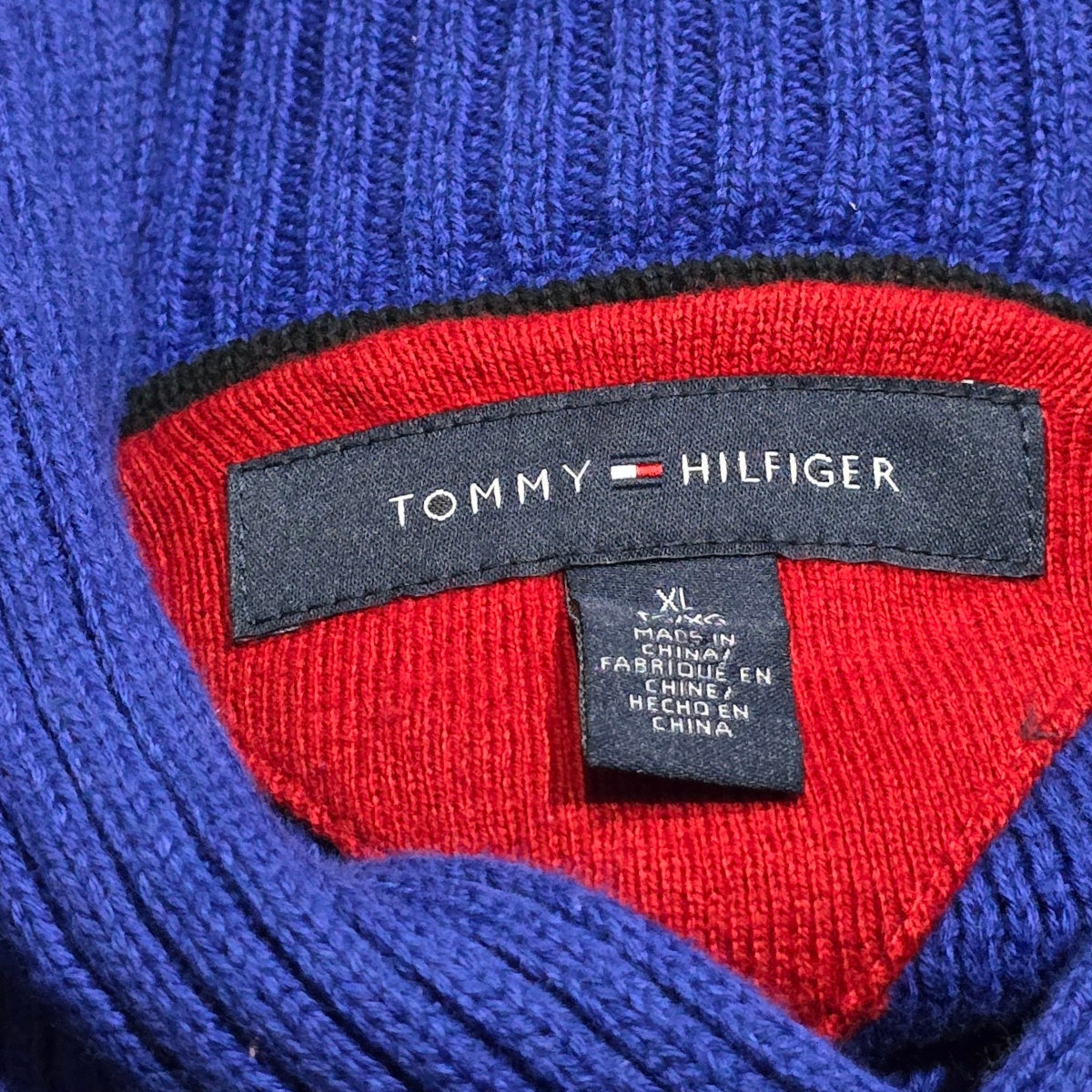 Sueter Tommy Hilfiger Xgrande Xl Azul Cuello Alto