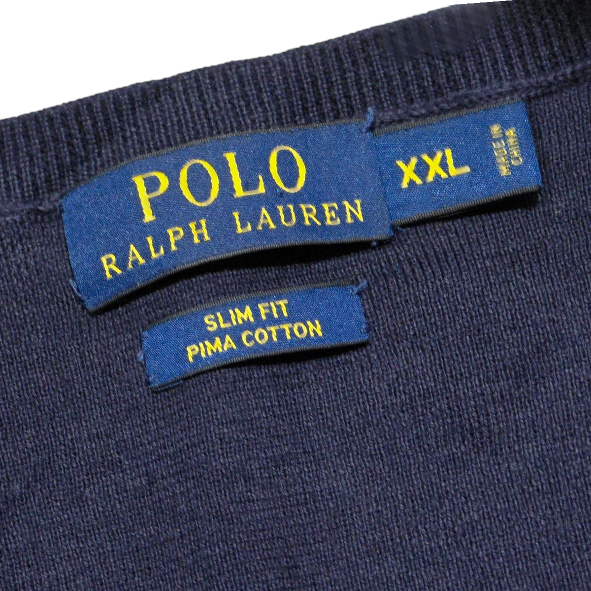 Sueter Ralph Lauren 2xl Slimfit Azul Pony Naranja