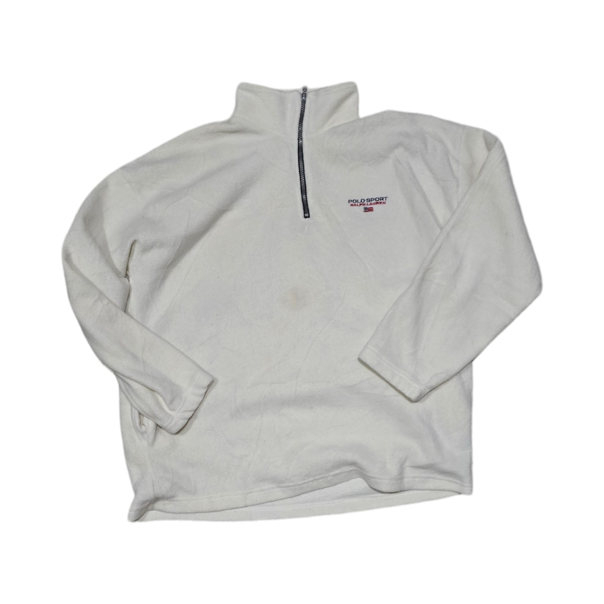 Sudadera Ralph Lauren 2xl Blanca Retro