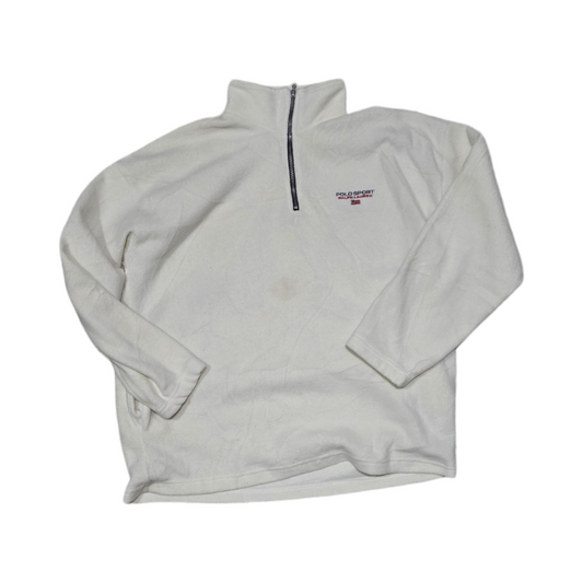 Sudadera Ralph Lauren 2xl Blanca Retro