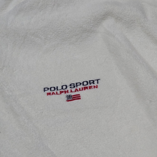 Sudadera Ralph Lauren 2xl Blanca Retro
