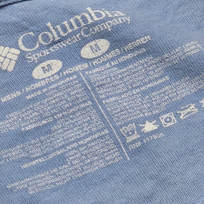 Playera Manga Larga Columbia Mediana M Azul Claro