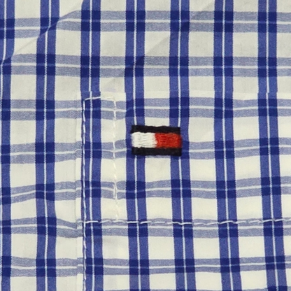 Camisa Tommy Hilfiger Grande L Slimfit Azul Lineas