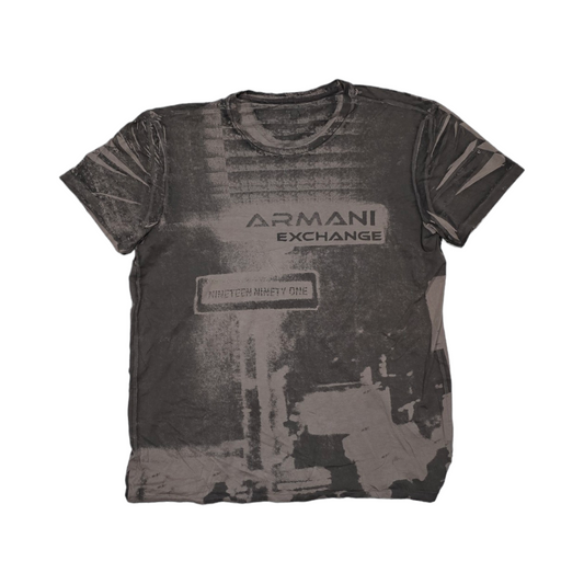 Playera Armani Exchange Xgrande Xl Gris