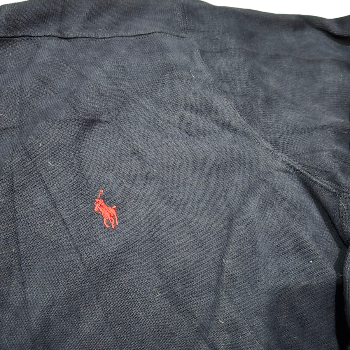 Sudadera Ralph Lauren Xgrande Xl Azul Cierre Pony Rojo