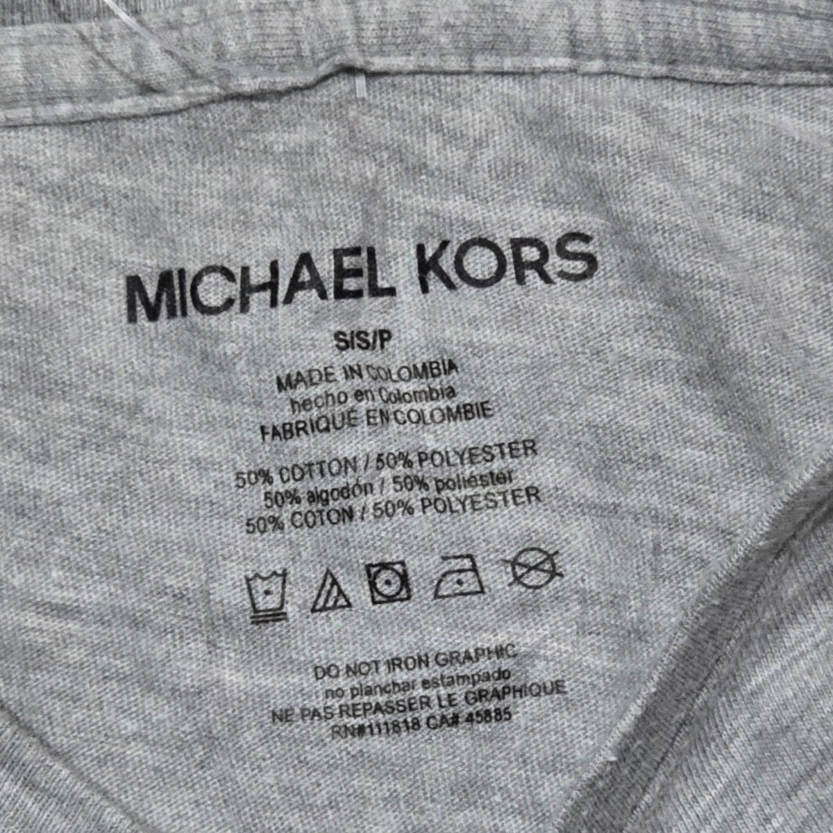 Playera Manga Larga Michael Kors Chico S Gris