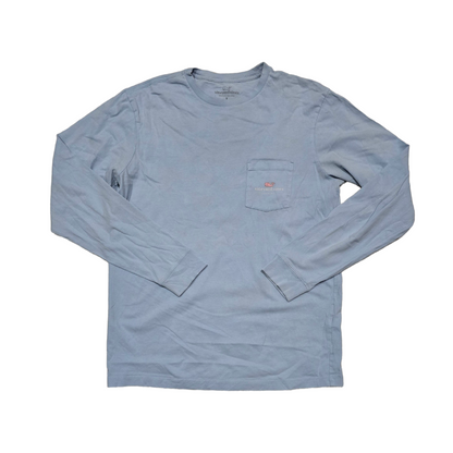 Playera Manga Larga Vineyard Vines Chico S Azul Claro