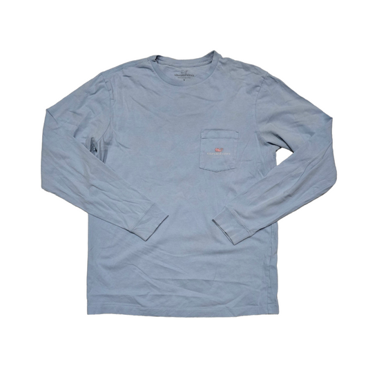 Playera Manga Larga Vineyard Vines Chico S Azul Claro