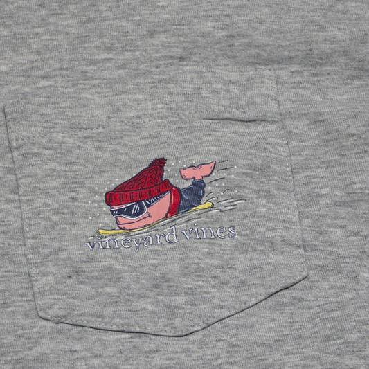 Playera Manga Larga Vineyard Vines Grende L Gris