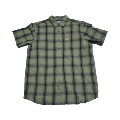 Camisa Manga Corta Carhartt Xgrande Xl Verde Cuadros