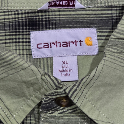 Camisa Manga Corta Carhartt Xgrande Xl Verde Cuadros