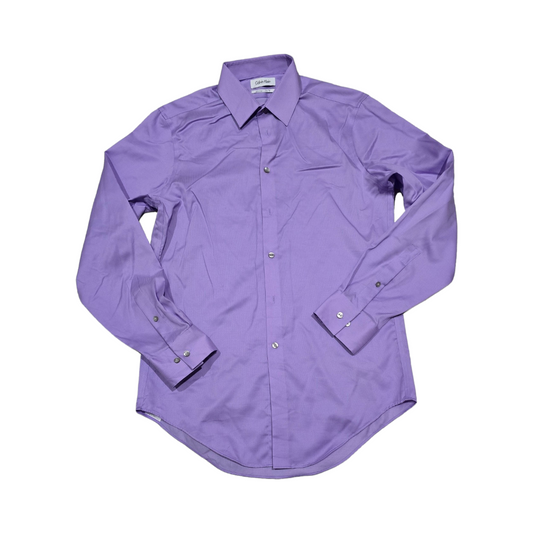 Camisa Calvin Klein Chico S 14 1/2 32-33 Slimfit Morado