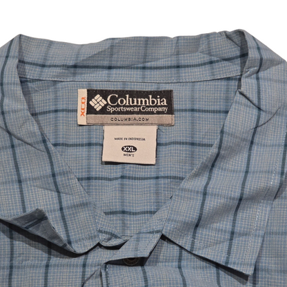 Camisa Manga Corta Columbia X.c.o Xxl Azul Cuadros