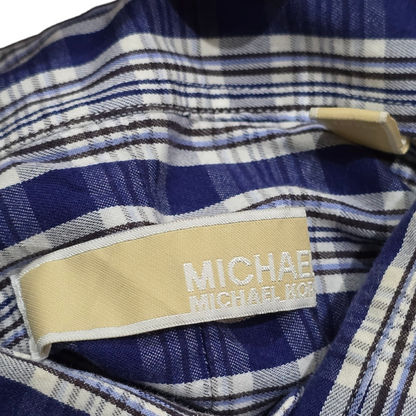 Camisa Michael Kors Grande L Regular Fit 16 34-35 Azul