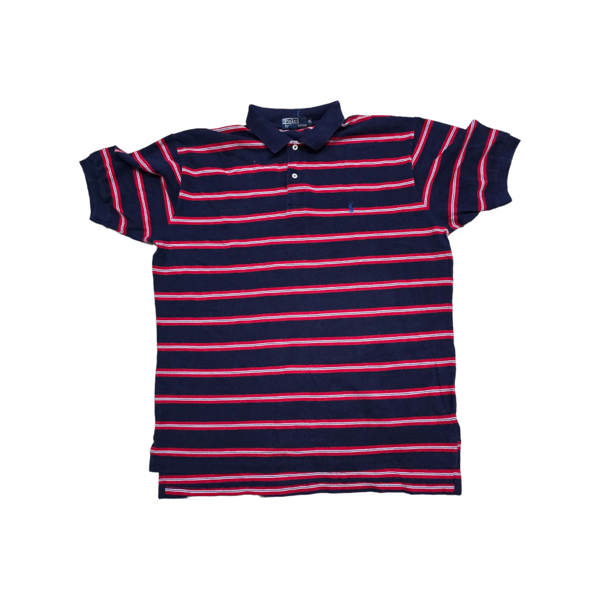 Playera Polo Ralph Lauren Xgrande Xl Lineas Rojo Y Azul