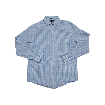 Camisa Tommy Hilfiger Mediana 15 1/2 32-33 Azul Claro Cuadro