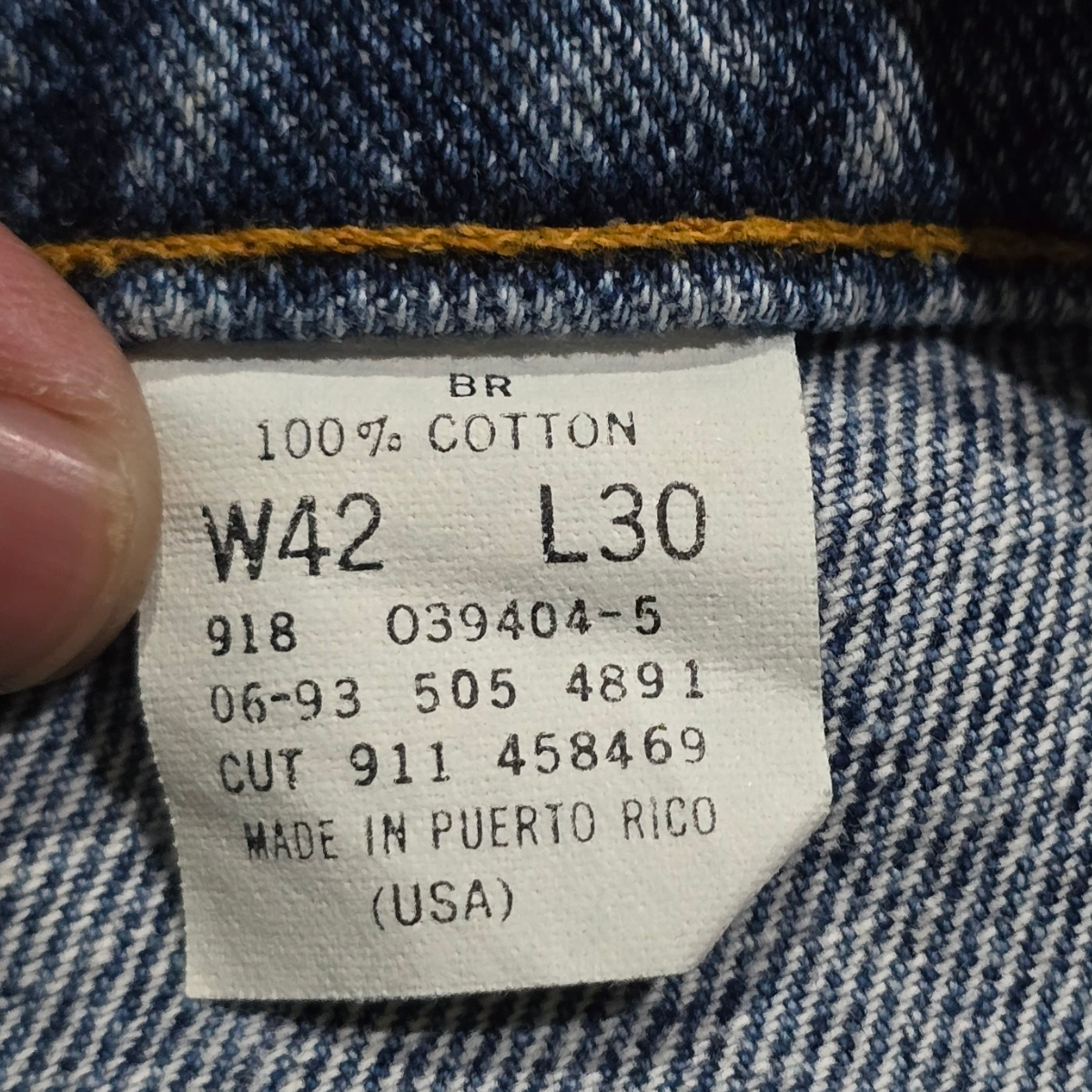 Pantalon Levis 505 42x30 Recto Azul Vintage