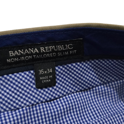 Pantalon Banana Republic 35x34 Slimfit Cafe