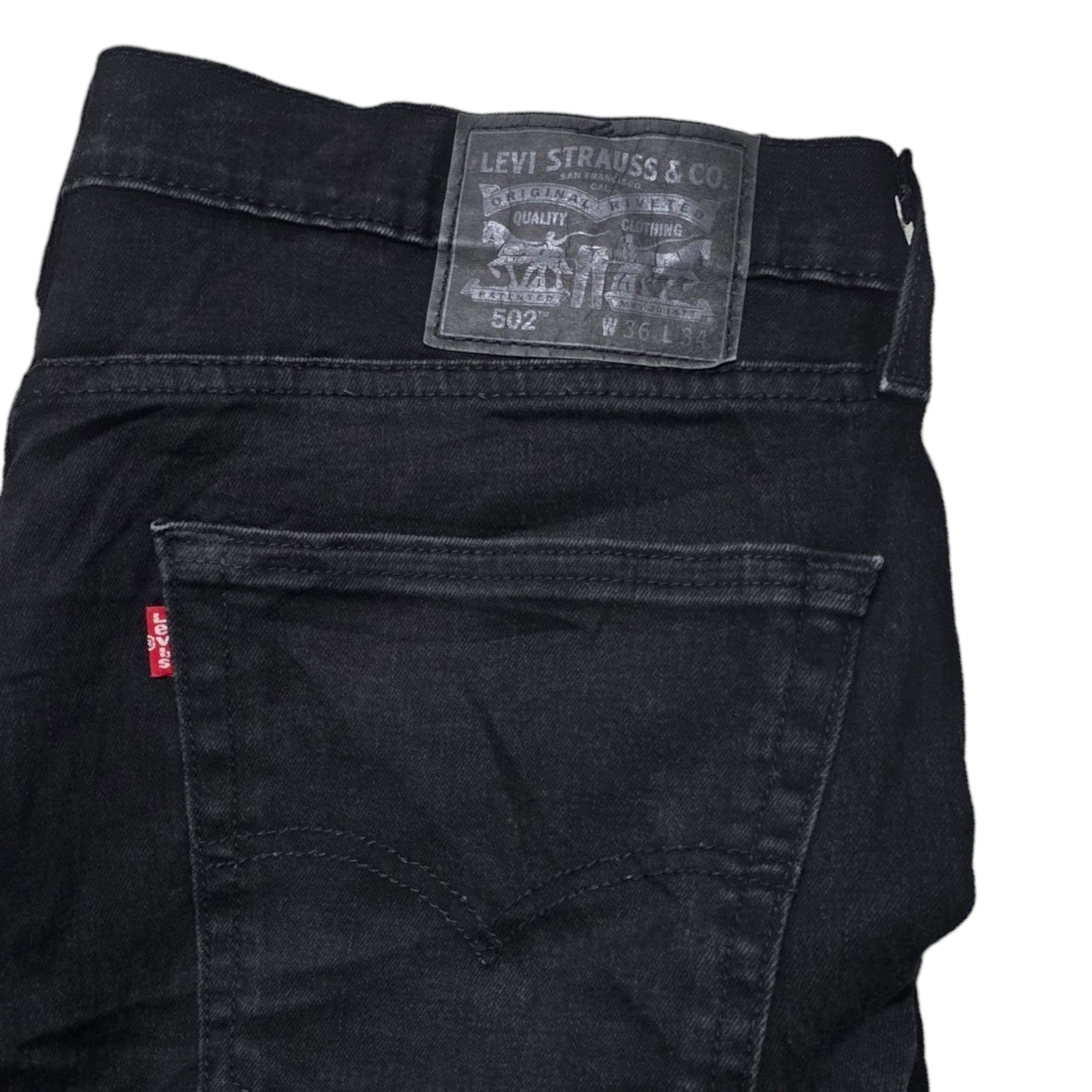 Pantalon Levis 502 36x34 Slimfit Negro Halteo