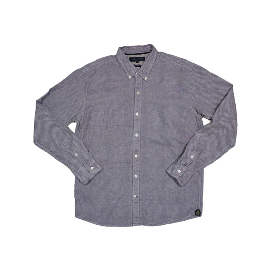 Camisa Tommy Hilfiger Grande L Cuadro Morado Vintage Fit