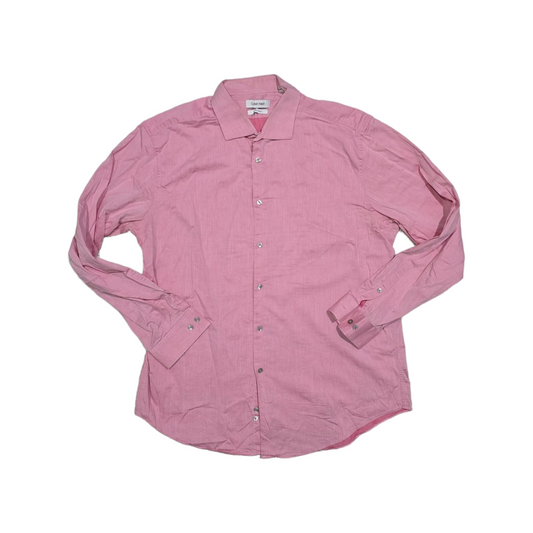 Camisa Calvin Klein Xgrande Xl 17 1/2 34-35 Slimfit Rosa