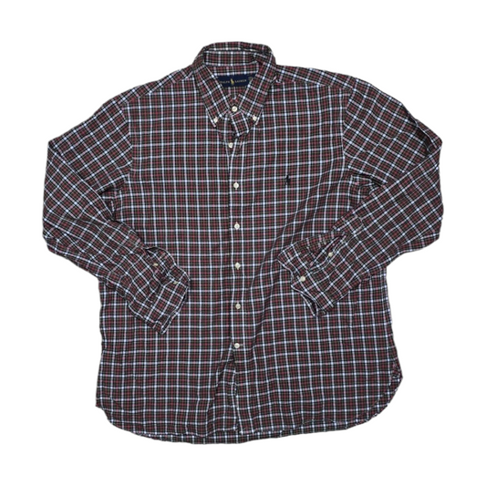 Camisa Ralph Lauren Xgrande Xl 17 1/2 44 Cuadro Rojo Y Verde