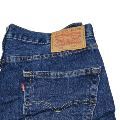 Pantalon Levis 550 34x29 Recto Azul