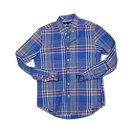 Camisa Tommy Hilfiger Chico S Custom Fit Cuadro Azul