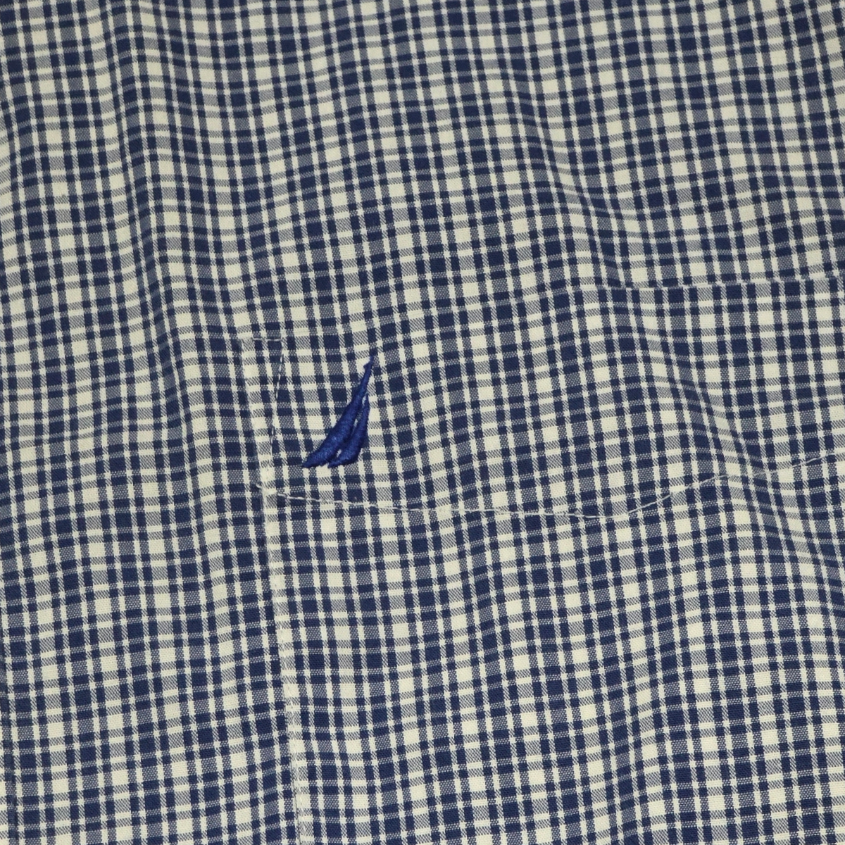 Camisa Nautica Grande L Slimfit Azul Cuadro