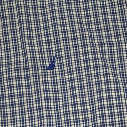 Camisa Nautica Grande L Slimfit Azul Cuadro